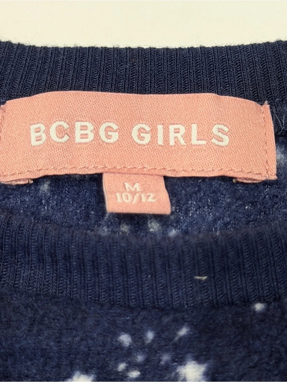 BCBG Girls Navy and White Star Print Raglan Pajama Set